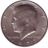 Джон Кеннеди. Монета 50 центов. 1977 год (P), США.