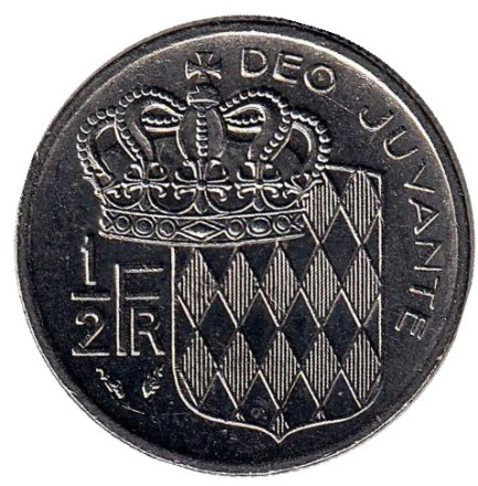 Монета 1/2 франка. 1979 год, Монако.