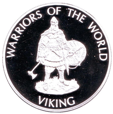 Монета 10 франков. 2009 год, Конго. Викинг. Воины мира.