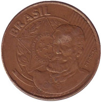 Мануэл Деодору да Фонсека. Монета 25 сентаво. 2002 год, Бразилия. 