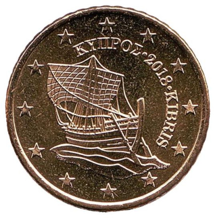 Монета 50 центов. 2018 год, Кипр.