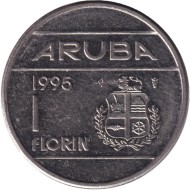 Монета 1 флорин. 1995 год, Аруба. Монета 1 флорин. 1995 год, Аруба.