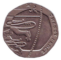 Монета 20 пенсов. 2011 год, Великобритания. 