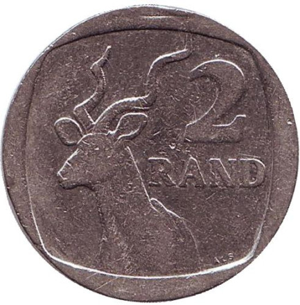 Монета 2 ранда. 1999 год, ЮАР. Антилопа.