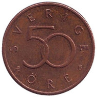 Монета 50 эре. 2000 год, Швеция. Монета 50 эре. 2000 год, Швеция.