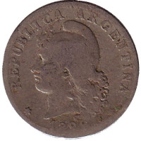 Монета 20 сентаво. 1899 год, Аргентина. 