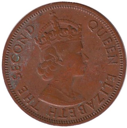 Монета 1 цент. 1958 год, Восточно-Карибские государства. Монета 1 цент. 1958 год, Восточно-Карибские государства.