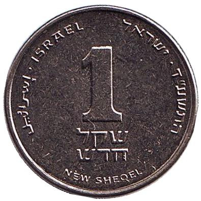 Монета 1 новый шекель. 2014 год, Израиль.