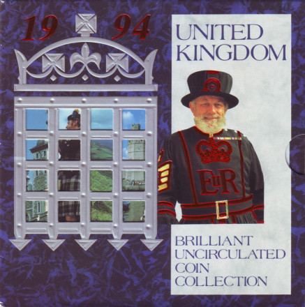 Годовой набор монет Великобритании в буклете 1994 года. (8 шт).