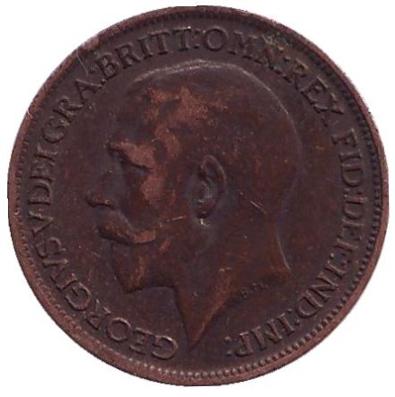 Монета 1 фартинг. 1916 год, Великобритания. Монета 1 фартинг. 1916 год, Великобритания.