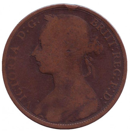 Монета 1 пенни. 1894 год, Великобритания. Монета 1 пенни. 1894 год, Великобритания.