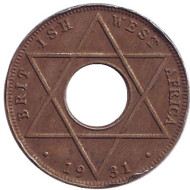 Монета 1/10 пенни. 1931 год, Британская Западная Африка. Монета 1/10 пенни. 1931 год, Британская Западная Африка.