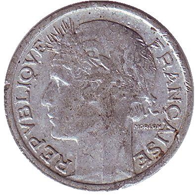 Монета 50 сантимов. 1941 год, Франция. (Алюминий) Монета 50 сантимов. 1941 год, Франция. (Алюминий)