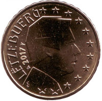 Монета 10 центов. 2017 год, Люксембург. 