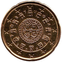 Монета 20 центов. 2004 год, Португалия.