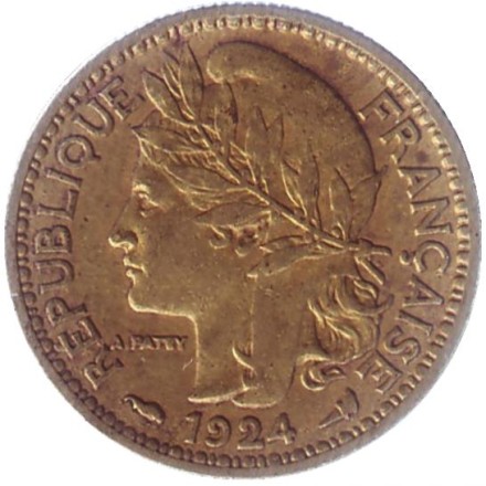 Монета 50 сантимов. 1924 год, Камерун. Монета 50 сантимов. 1924 год, Камерун.