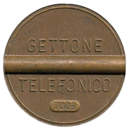 Телефонный жетон. 7003. Италия. 1970 год. (Без отметки)