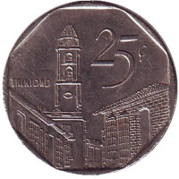 Город-музей Тринидад. Монета 25 сентаво. 2006 год, Куба.