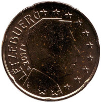 Монета 20 центов. 2017 год, Люксембург.