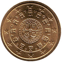 Монета 50 центов. 2004 год, Португалия.