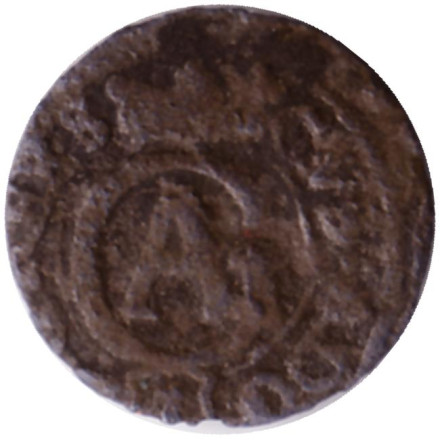 Монета 1 солид. Польша. Густав II Адольф. 1626-1632 гг. Шведская оккупация Эльбинга.
