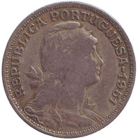 Монета 50 сентаво. 1951 год, Португалия.