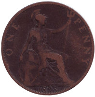 Монета 1 пенни. 1898 год, Великобритания.