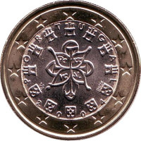 Монета 1 евро, 2004 год, Португалия.