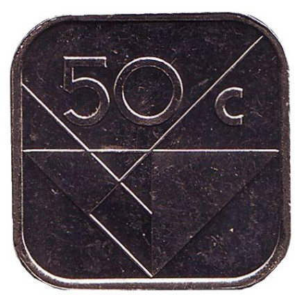 Монета 50 центов, 2009 год, Аруба.
