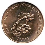 Монета 50 сентаво. 2004 год, Восточный Тимор. Ветка кофейного дерева. Монета 50 сентаво. 2004 год, Восточный Тимор. Ветка кофейного дерева.