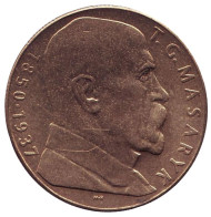 Монета 10 крон. 1990 год, Чехословакия. (Отметка: "MR") Томаш Гарриг Масарик. Монета 10 крон. 1990 год, Чехословакия. (Отметка: "MR") Томаш Гарриг Масарик.