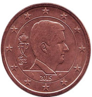Монета 5 центов. 2015 год, Бельгия.