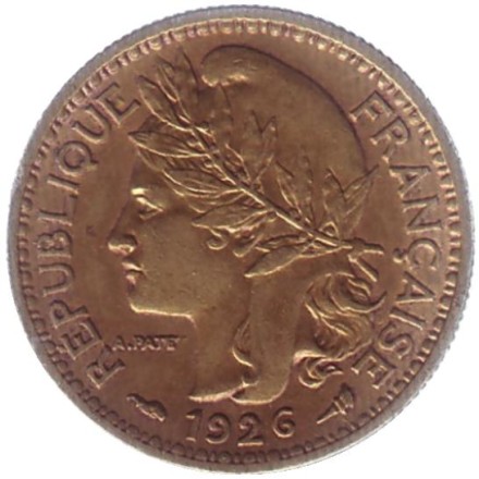 Монета 50 сантимов. 1926 год, Камерун Монета 50 сантимов. 1926 год, Камерун