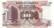 Банкнота 10 шиллингов. 1979 год, Уганда. Банкнота 10 шиллингов. 1979 год, Уганда.
