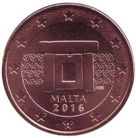 Монета 5 центов. 2016 год, Мальта. 
