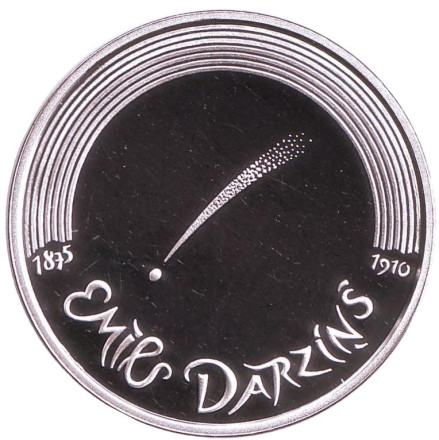 Монета 5 евро. 2015 год, Латвия. Меланхолический вальс.