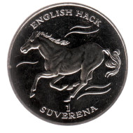 Монета 1 соверен, 1995 год, Босния и Герцеговина. Английская чистокровная лошадь. Монета 1 соверен, 1995 год, Босния и Герцеговина. Английская чистокровная лошадь.