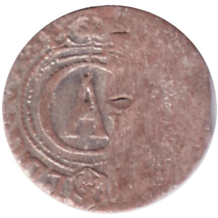 Монета 1 солид. Польша. Густав II Адольф. 1621-1632 гг. Шведская оккупация Риги.