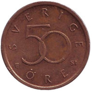 Монета 50 эре. 2006 год, Швеция. Монета 50 эре. 2006 год, Швеция.