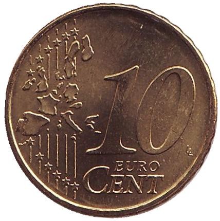 Монета 10 центов. 2002 год, Португалия. Монета 10 центов. 2002 год, Португалия.