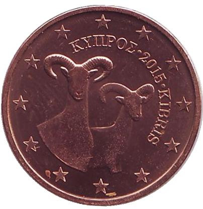 Монета 2 цента. 2015 год, Кипр.
