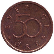Монета 50 эре. 2007 год, Швеция. Монета 50 эре. 2007 год, Швеция.