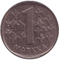 Монета 1 марка. 1984 год, Финляндия.