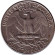 Монета 25 центов. 1989 (P) год, США. Вашингтон. Монета 25 центов. 1989 (P) год, США. Вашингтон.