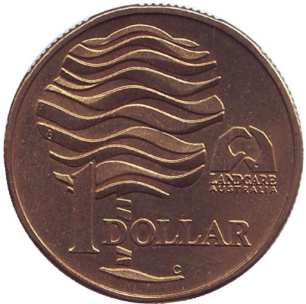 Монета 1 доллар. 1993 год, Австралия. Landcare Australia — организация по защите окружающей среды.