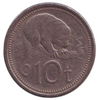 Монета 10 тойа. 1998 год, Папуа-Новая Гвинея. Опоссум. Монета 10 тойа. 1998 год, Папуа-Новая Гвинея. Опоссум.