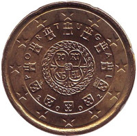 Монета 20 центов. 2002 год, Португалия.