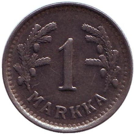 Монета 1 марка. 1951 год (железо), Финляндия.
