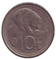 Монета 10 тойа. 1999 год, Папуа-Новая Гвинея. Опоссум. Монета 10 тойа. 1999 год, Папуа-Новая Гвинея. Опоссум.