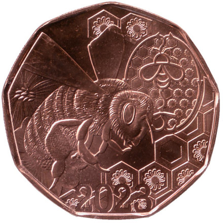 Монета 5 евро. 2023 год, Австрия. Пчелиный танец.